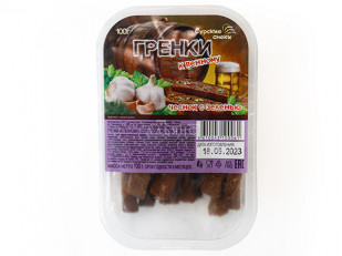 Чипсы: Сурские гренки Чеснок с зеленью (100 гр)