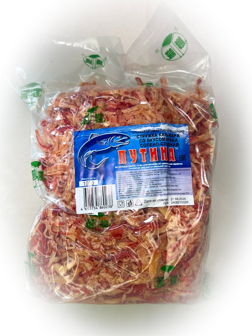 Кальмар стружка со вкусом краба "Розовая" (ПУТИНА) в Дзержинском