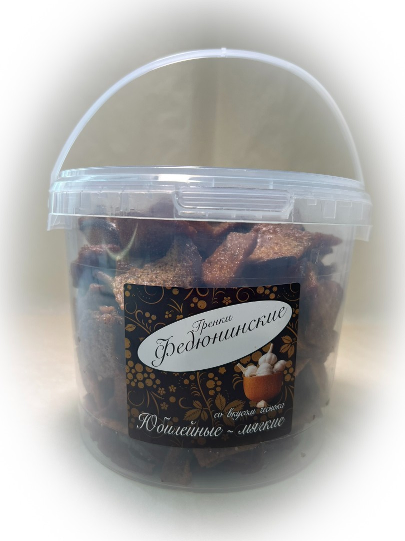 Гренки "ФЕДЮНИНСКИЕ" "Чеснок" (ведро 900 гр.) в Дзержинском